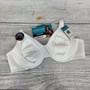 Vanity Fair Women's White Full Figure Underwire Smooth Minimizer Bra Size 42C